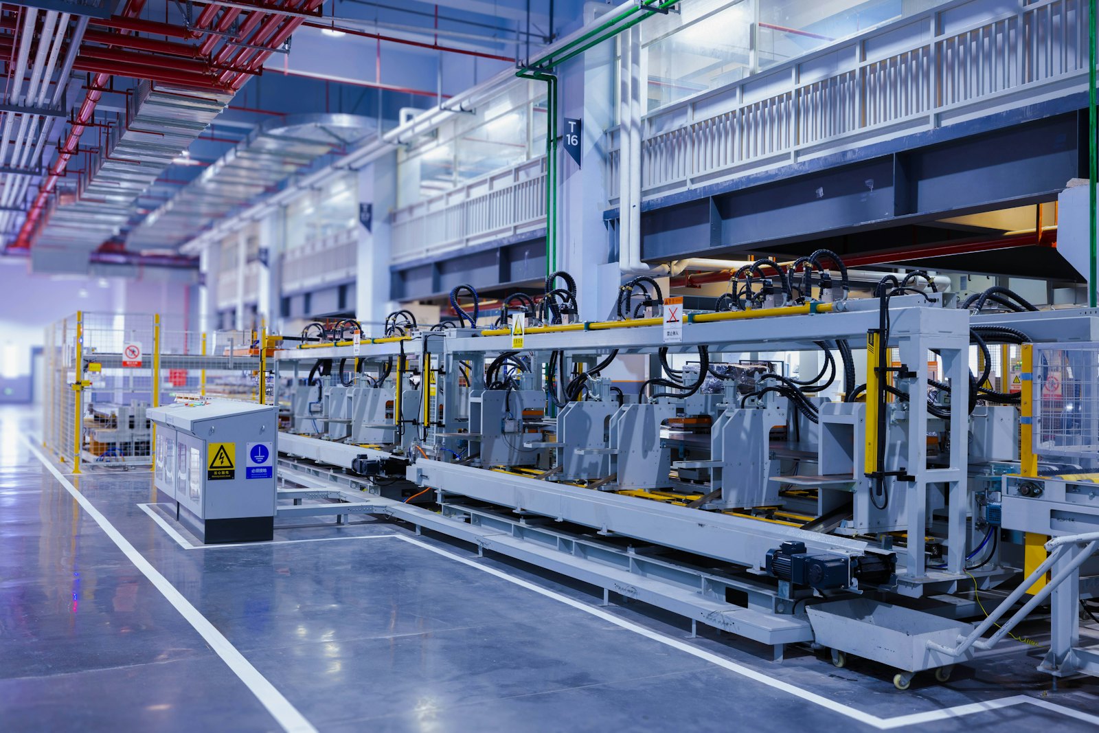 Interior of a modern industrial manufacturing facility