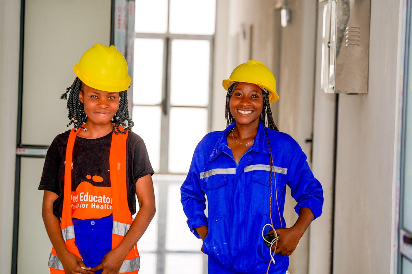 Site crew in safety gear at a work site